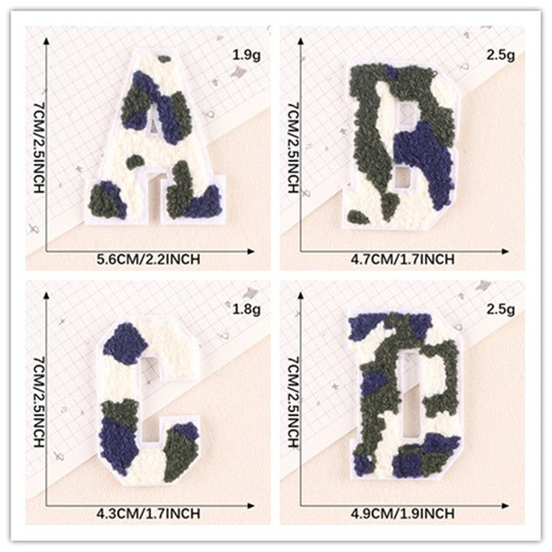 Embroidered Towel Cloth Label Camouflage DIY Patch