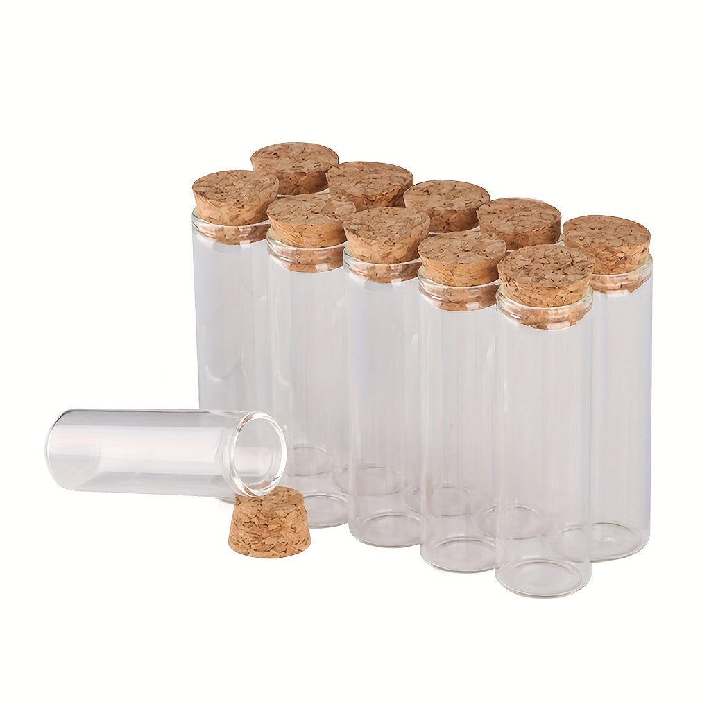 10 Pcs Glass Test Tube Cork Stoppers Gift DIY Crafts 5ml-20ml