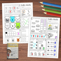 Daily Math Set for Kindergarten Prep - 4 Sets