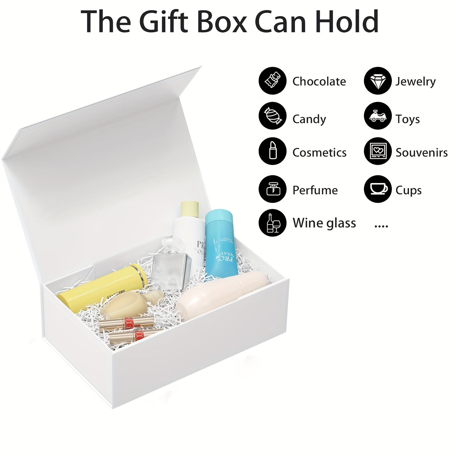 Ornament Storage Box w/ Magnetic Closure - Ideal for Decorations