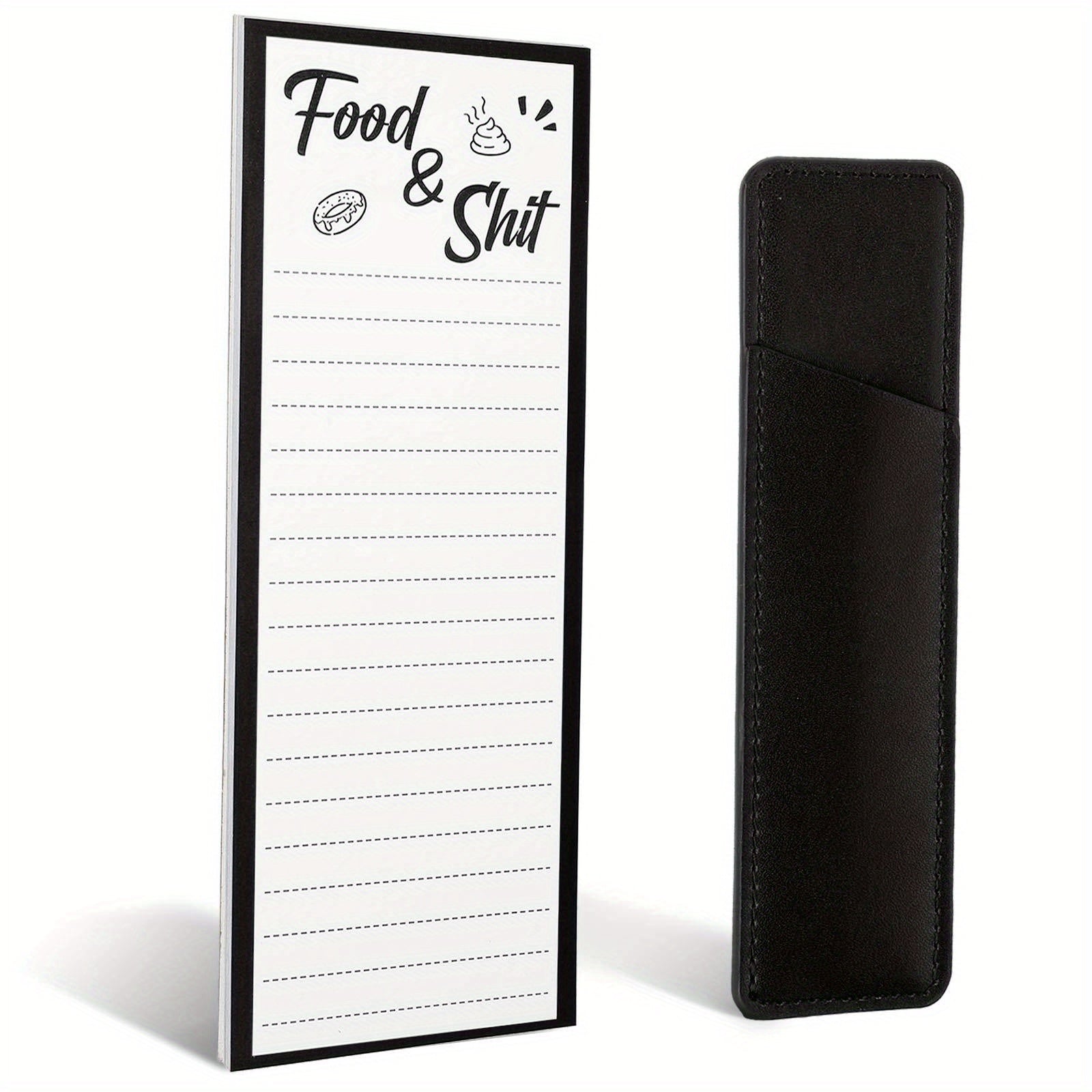 2pcs Magnetic Grocery List Pad with Pen Holder - Funny Notepad for Fridge