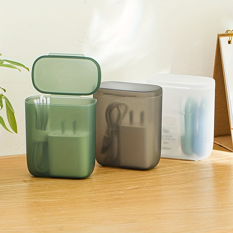 Portable Data Cable Storage Box Earphone Charger Organizer