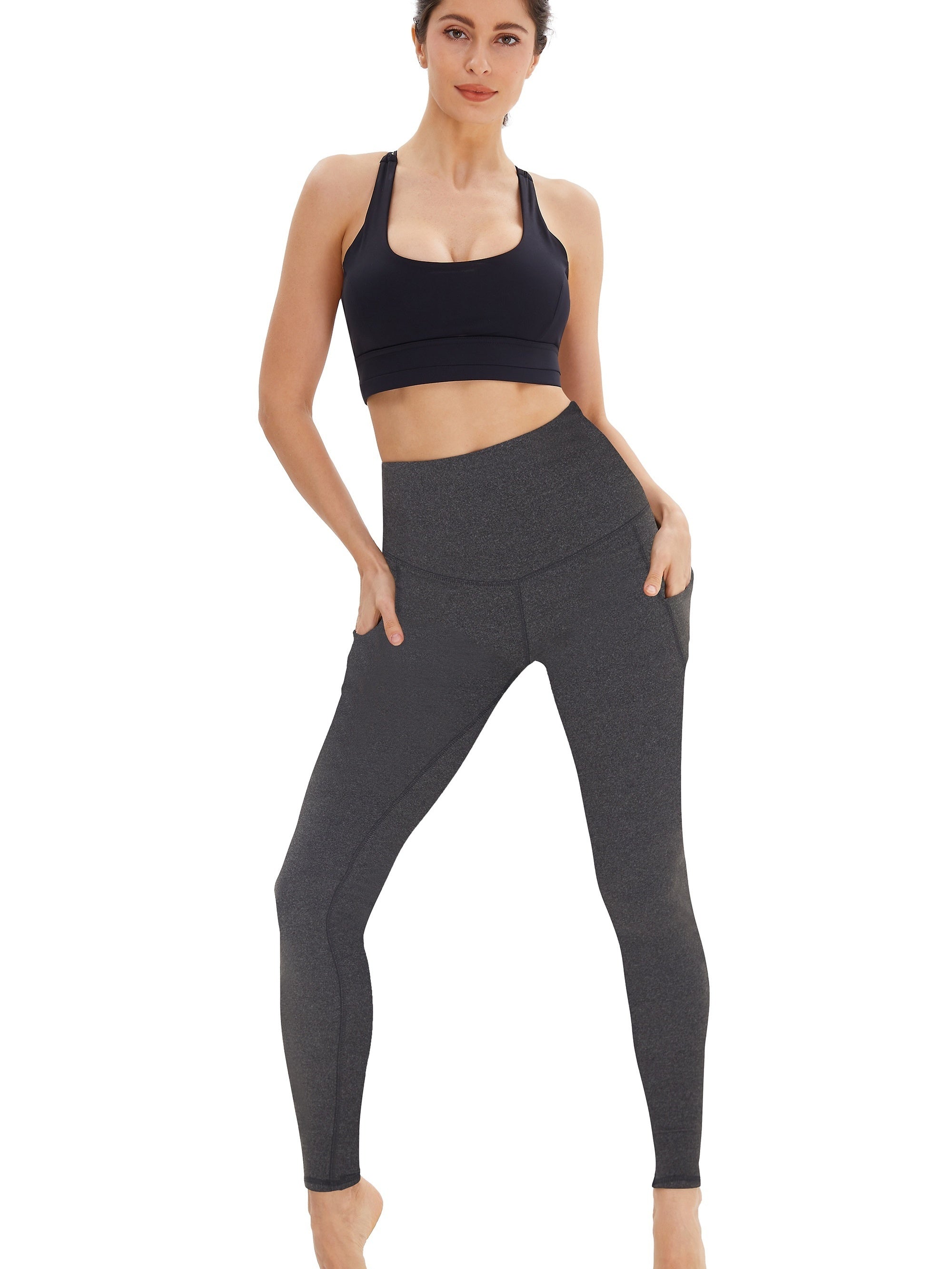 Dark Gray High Waist Nine Point Yoga Pants