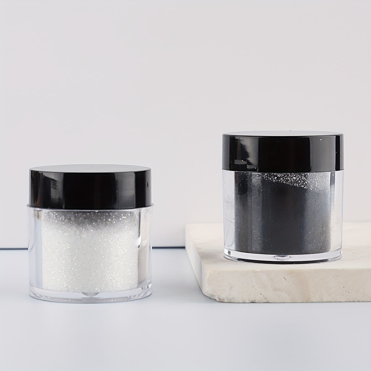 Shimmering Nail Glitter Powder Set - 2 Colors