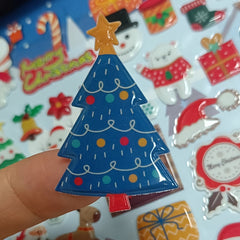 1pc Christmas 3D Bubble Stickers Adhesive Puffy Stickers DIY Diary Stationery