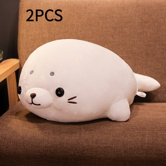 Ocean Series Aquarium Down Lying Seal Plush Toy Doll