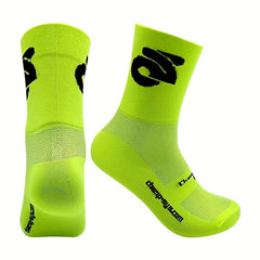 Breathable Mid Calf Sports Socks - Cycling Running Outdoor Sweat Absorbing