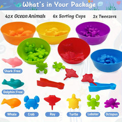 Ocean Animal Matching & Sorting Toy Set for Toddlers