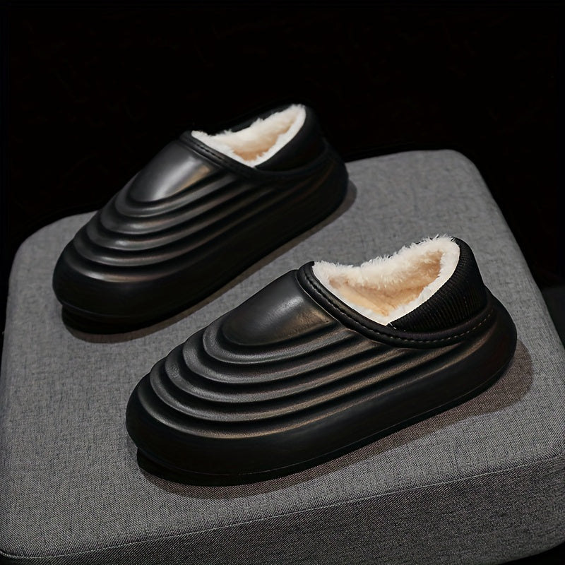 Boys Comfortable Non Slip Fleece House Shoes Soft Bottom Walking Shoes