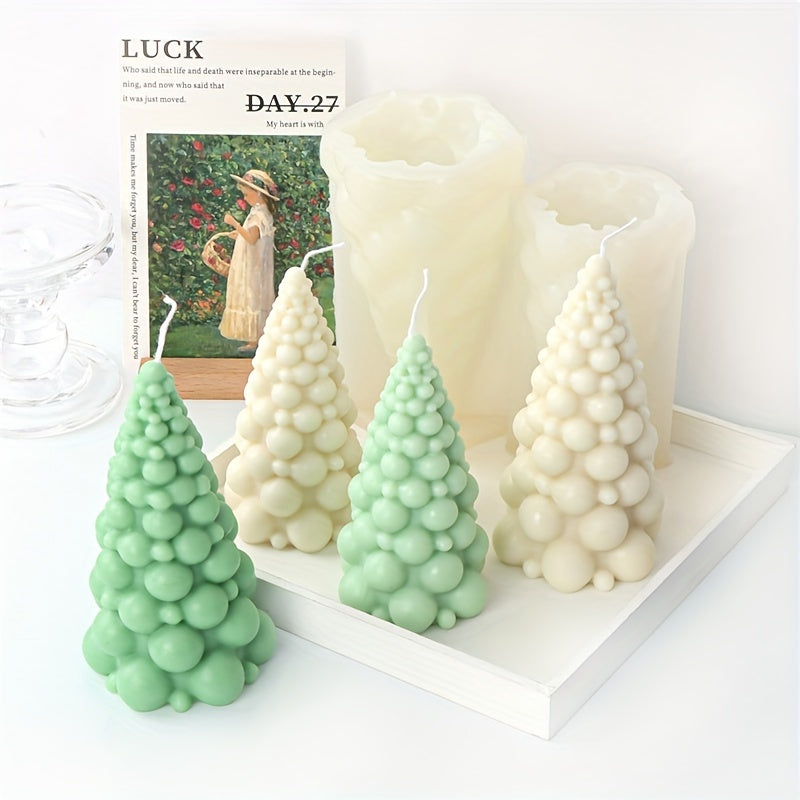 3D Christmas Tree Candle Silicone Mold DIY Christmas Candle Making Kit