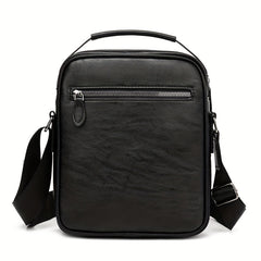 Men's Leather Crossbody Bag Shoulder Bag Multifunction Messenger