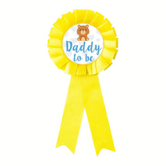 2 Yellow Mommy To Be Sash & Daddy To Be Pin Baby Shower Party