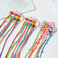 Girls Colorful Braided Wig Hair Extensions Hair Clips Hair Accessories