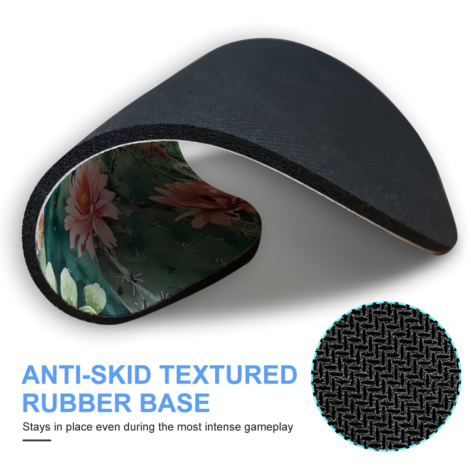 Retro Watercolor Cactus Mouse Pad Non-slip Rubber Base