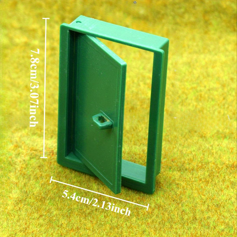 Mini Plastic Door & Window for Doll House Building Model