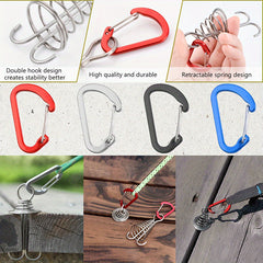 2pcs Adjustable Aluminum Tent Stakes with Spring Buckle