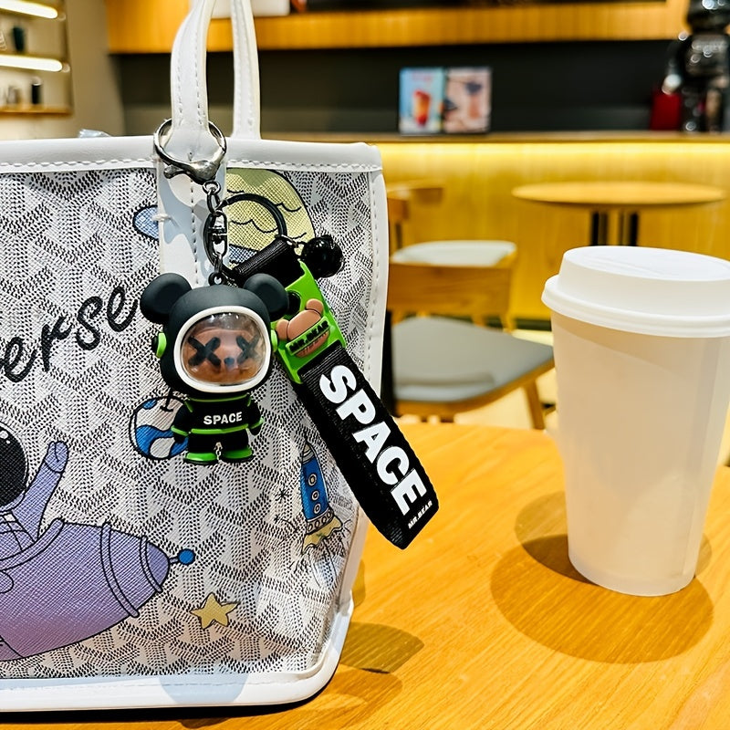 Space Bear Couples Keychain Pendant