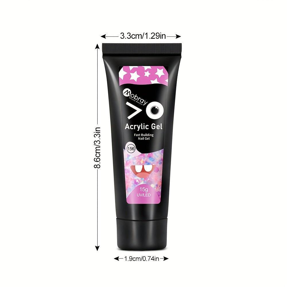 Quick Nail Extension Gel 15g Crystal Sequin - Home Salon Nail Art DIY