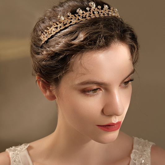 Crystal Princess Tiara for Girls Rose Golden
