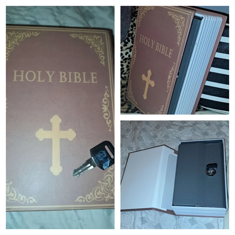Bible Book Safe Storage Box with Key Lock