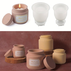 Candle Jar With Lid Silicone Molds for Candle Holder