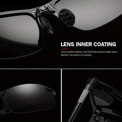 Men's Polarized Night Vision Sunglasses Driving Fishing Riding Sports Sunglasses