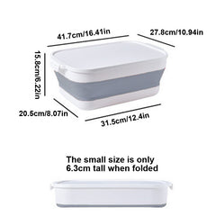 Foldable Plastic Storage Box with Cover for Camping and Household