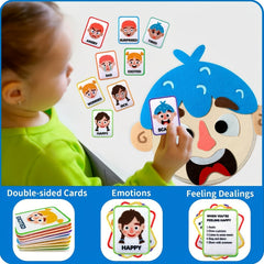 DIY Emotion Recognition Game Set with Expression Cards & Face Panels