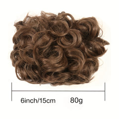 Messy Curly Hair Bun Comb Extension Easy Stretch Clip Hair Piece