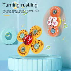 3pcs Suction Cup Spinner Toys For Baby Sensory Learning Bath Toys