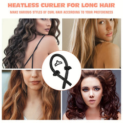 Silk Ribbon Curling Rod Hair Roller Curls With Hair Claw