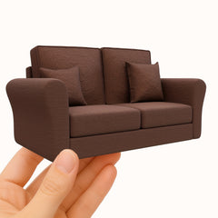 18 Scale Dollhouse Couch 2 Seater with Soft Cushion