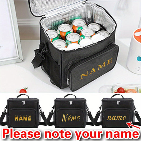 Customizable Thermal Cooler Tote Bag Canvas Insulated Lunch Bag