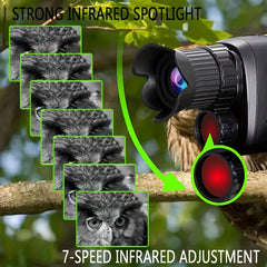 R7 Infrared Night Vision Scope Monocular Camera with 7' Display Screen