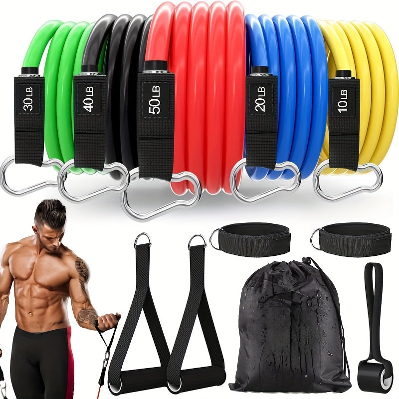 11pcs Strength Training Tension Rope Set for Chest Expansion Body Shaping