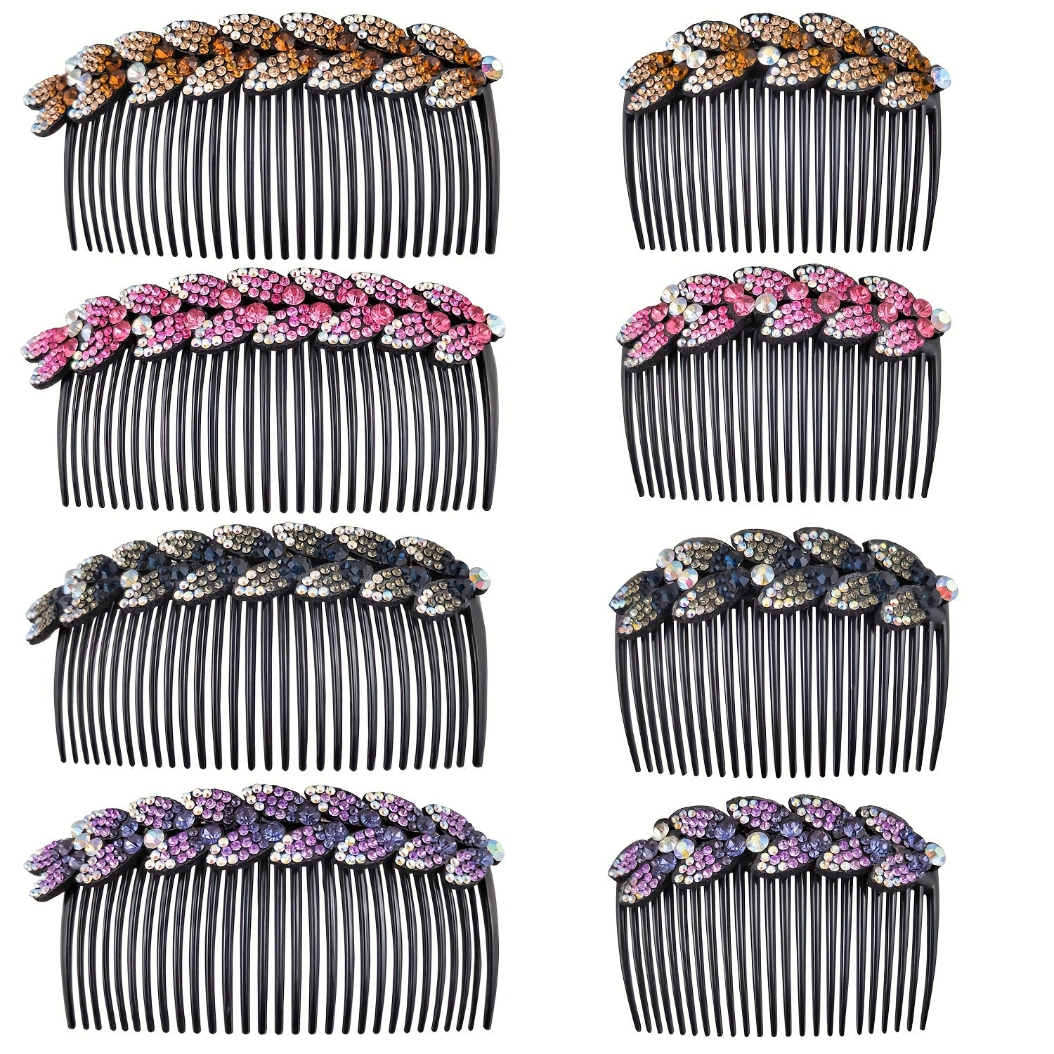 Rhinestone Hair Side Comb French Hair Insert Comb Hairpins Barrettes