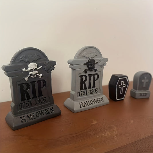 Mini Halloween Resin Tombstone Decoration