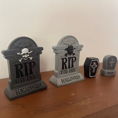 Mini Halloween Resin Tombstone Decoration