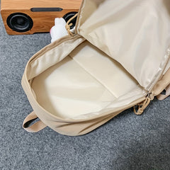 Large Capacity Preppy Backpack Nylon Lightweight School Campus Daypack