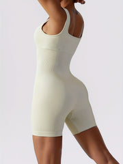 Square Neck Slim Romper Jumpsuit Sleeveless Backless