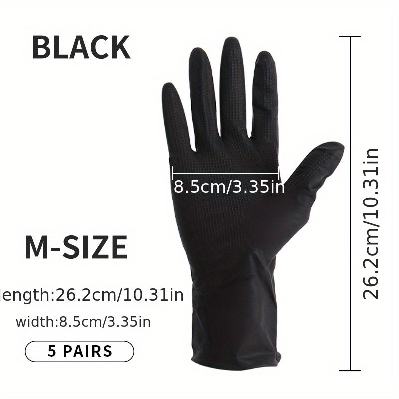 5 Pairs Reusable Hair Dye Gloves - Thick Rubber Latex for Hair Application