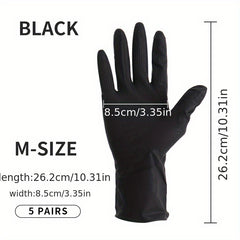 5 Pairs Reusable Hair Dye Gloves - Thick Rubber Latex for Hair Application