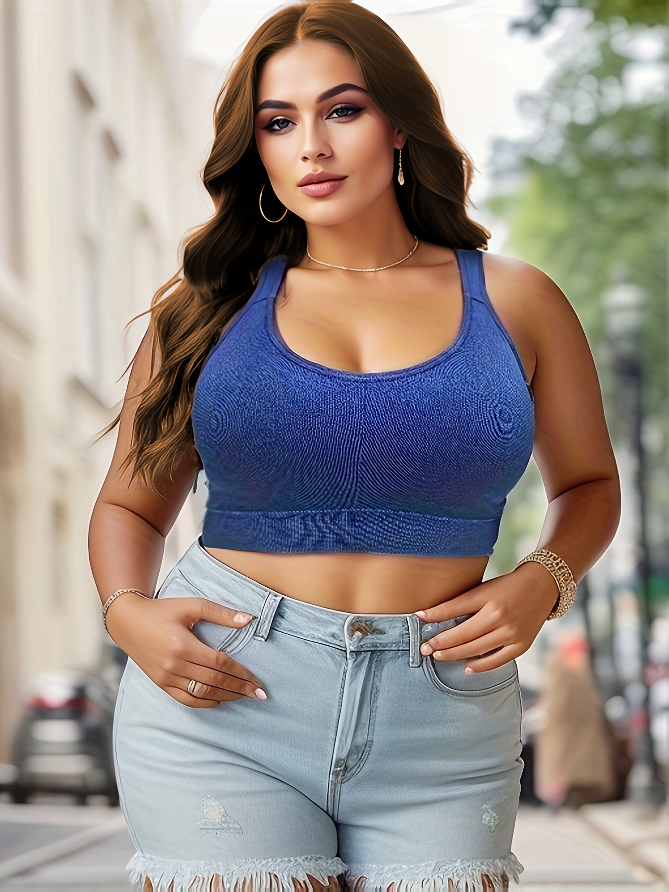 Plus Size Seamless Wireless Fitness Bra