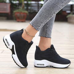Hidden Heel Air Cushion Platform Walking Shoes For Women