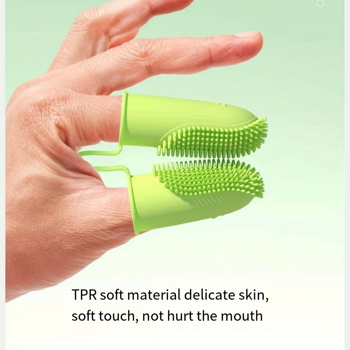 Pet Toothbrush Dog Cat Double Finger Cover Teeth Cleaner Oral Cleaning Tool
