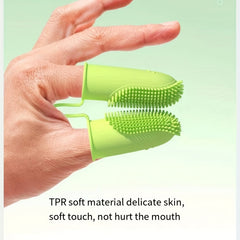 Pet Toothbrush Dog Cat Double Finger Cover Teeth Cleaner Oral Cleaning Tool