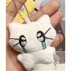 3pcs Plush Bag Charm Keyring Pendant Cats Accessory Gift for Her