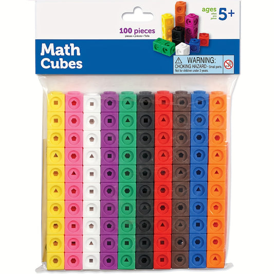 Math Link Cubes Set Of 100 Cubes Math Manipulatives For Kids Ages 5