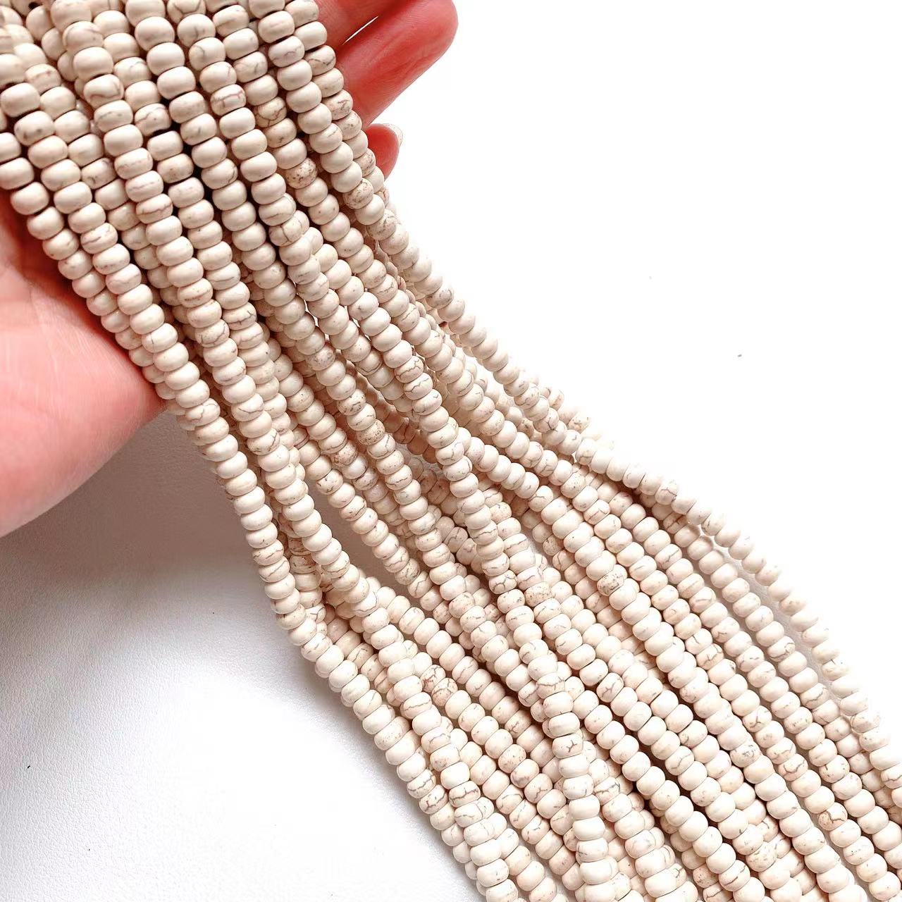 94pcs 4-6mm Turquoise Stone Spacer Beads DIY Necklace Making