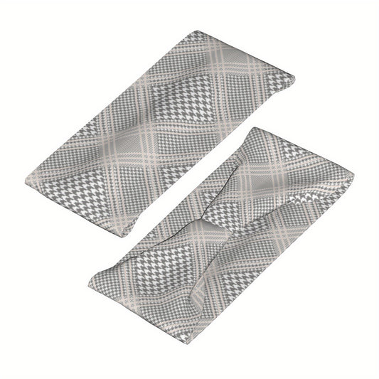 Signature Check Plaid Headband, Breathable & Comfy Fit for Sport & Casual Wear